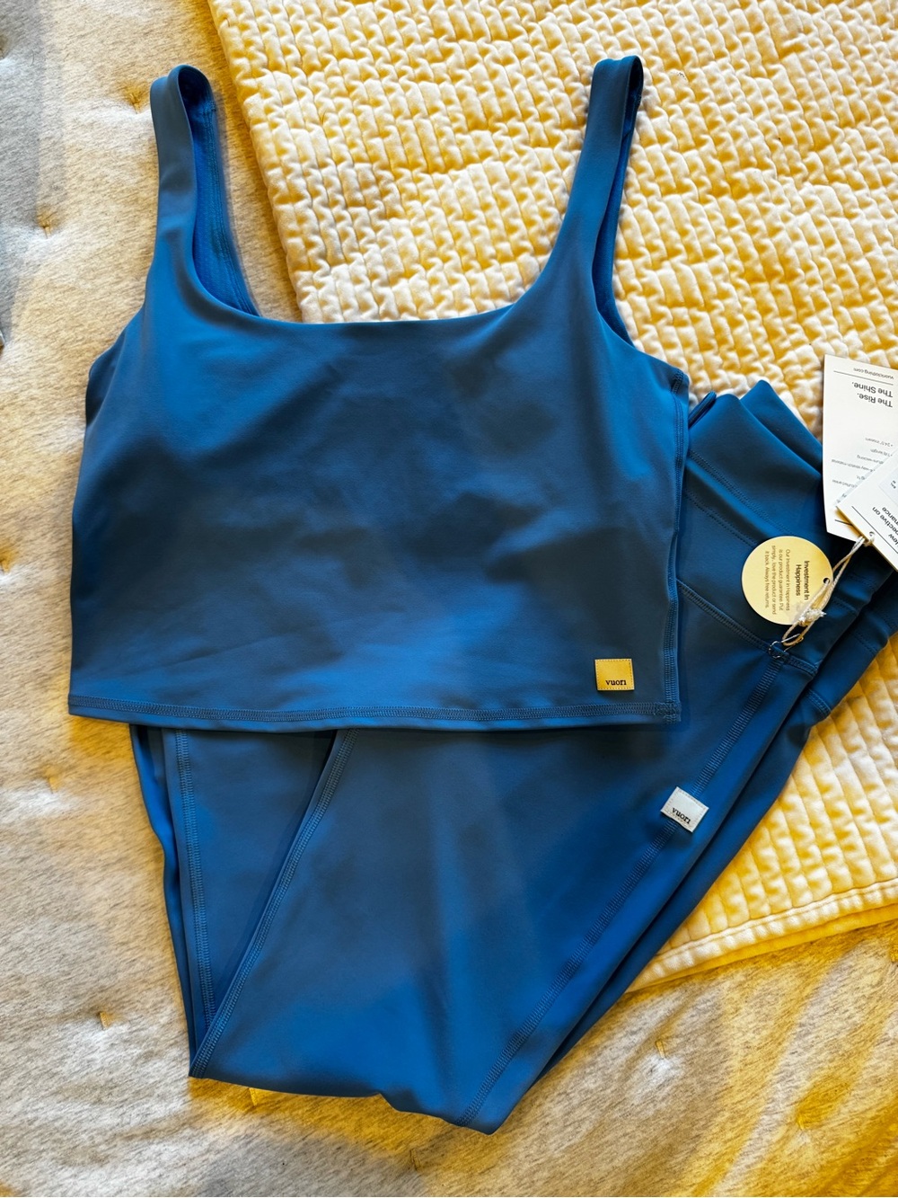 Vuori Baltic Blue daily legging and crop size M - Picture 2 of 6